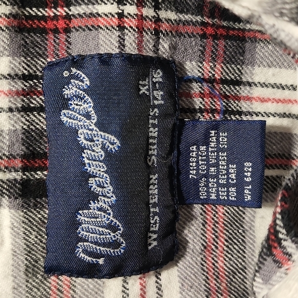 3/$10 Wrangler Western Flannel Button Down Flannel Juniors XL Extra Large 14-16 - Picture 5 of 6